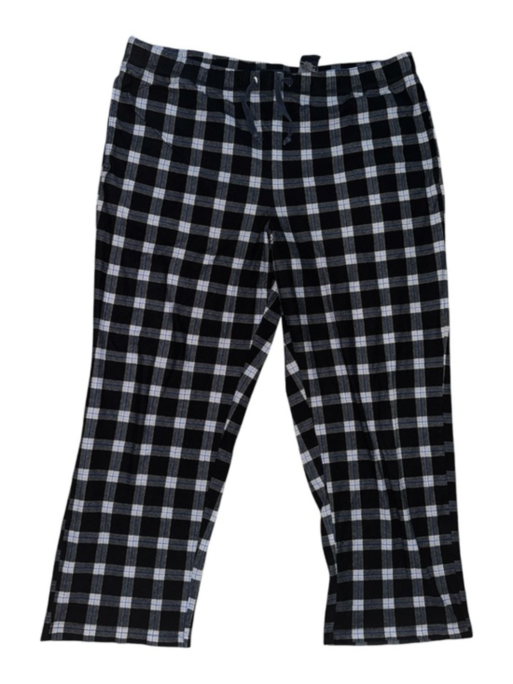 Nautica Men’s Size Large Navy Blue & White Plaid Lounge Pants Pajama Bottoms